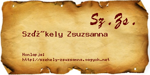 Székely Zsuzsanna névjegykártya
