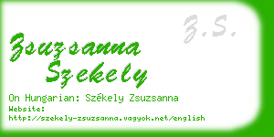 zsuzsanna szekely business card